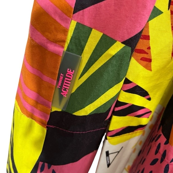 TWINSET ACTITUDE Printed Poplin Long Skirt - Picture 8 of 15